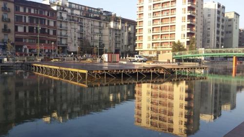 Struttura per pista di pattinaggio - Darsena, Milano